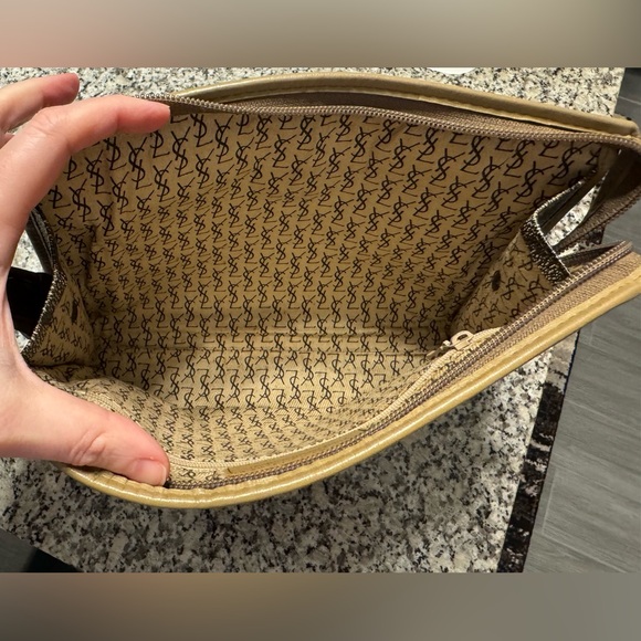 YSL Giraffe Print Coated Canvas Clutch - Picture 13 of 14